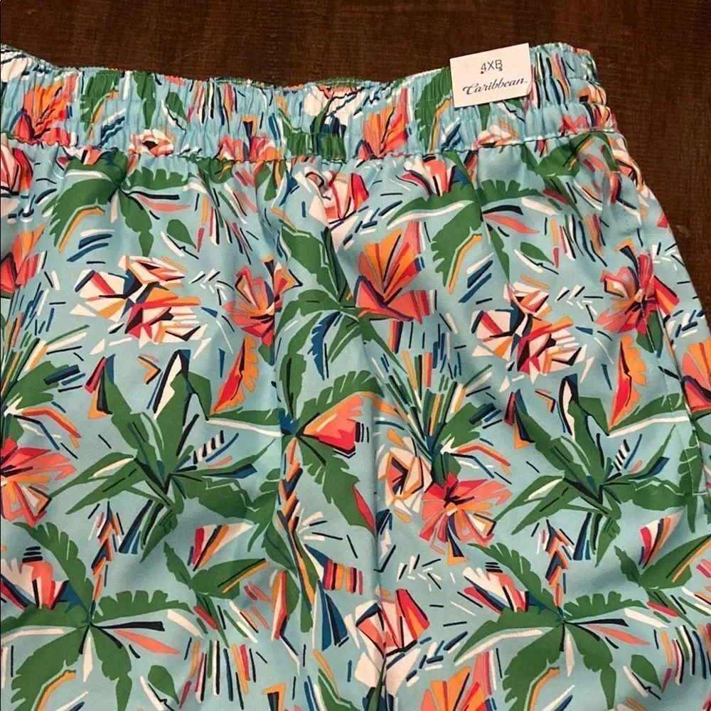 Men’s NWT Caribbean Multicolor Tropical Shorts 4XB